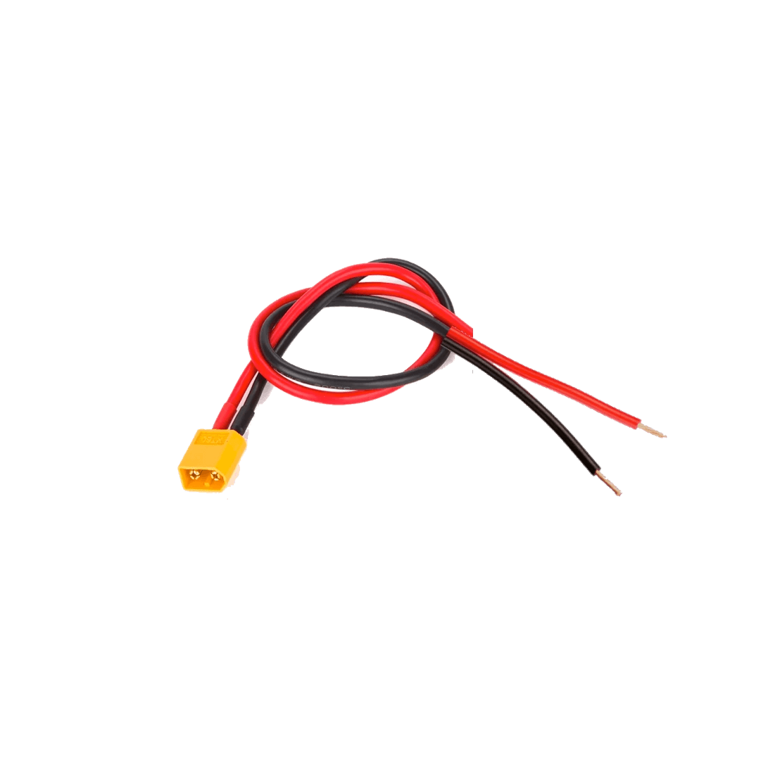 XT60M to bare leads for connecting a battery - KiteX